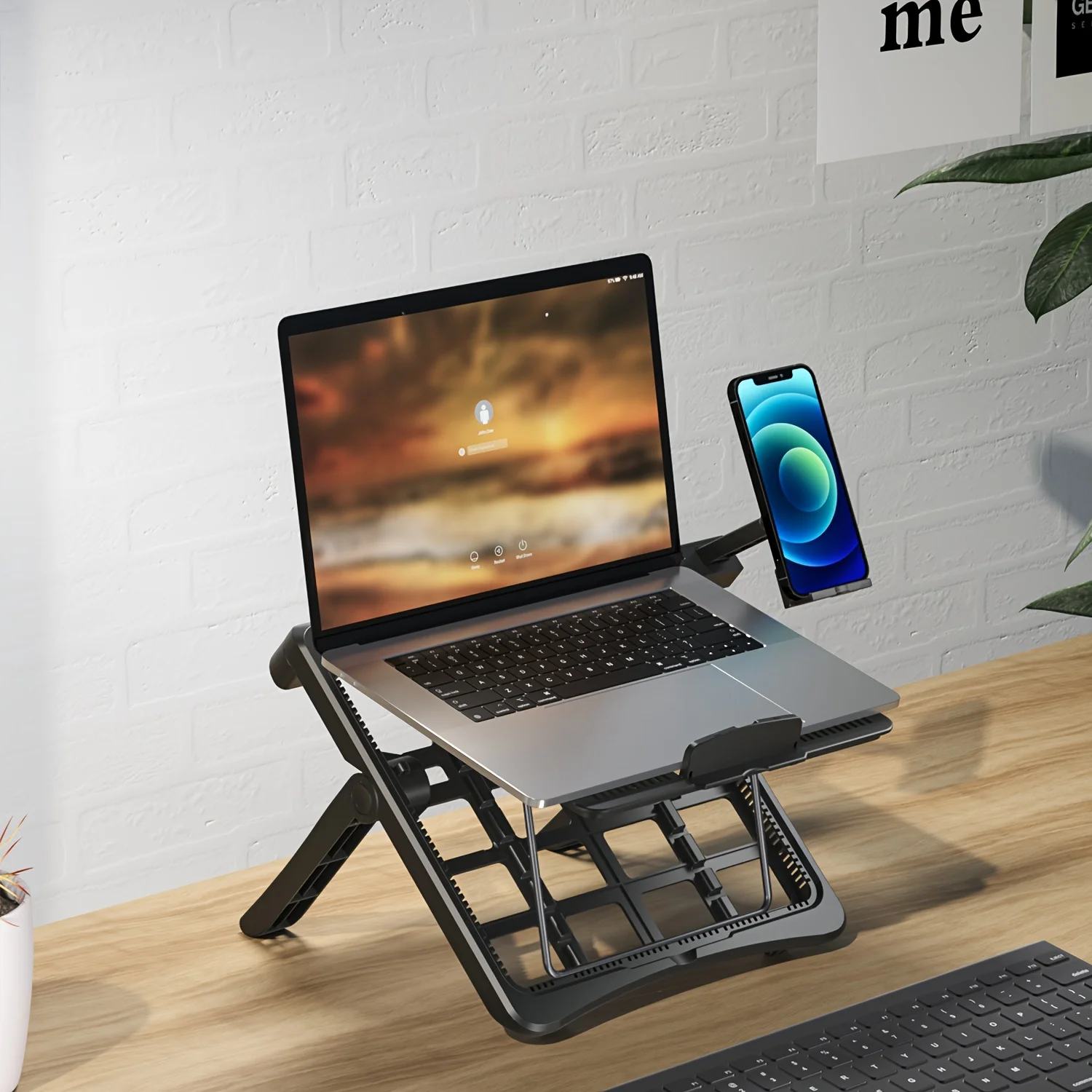 Adjustable Laptop Stand; Portable Stand for 17.3-inch Laptops, with Adjustable Height for Use on A Desk, and Equipped