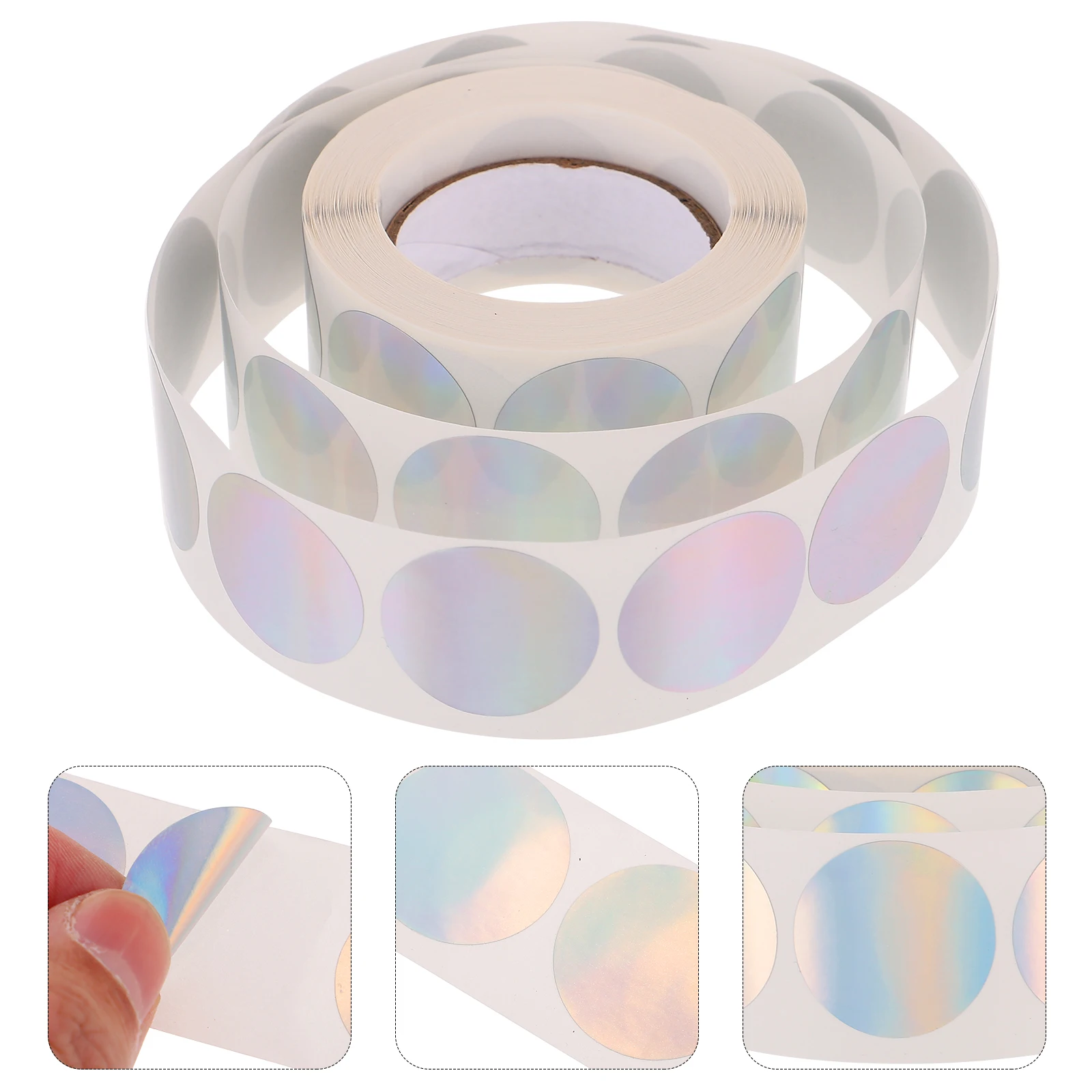 

Round Stickers Silver Blank Labels for Biscuit Bread Envelope Gift Cards Tanning Measuring Reusable Self Adhesive