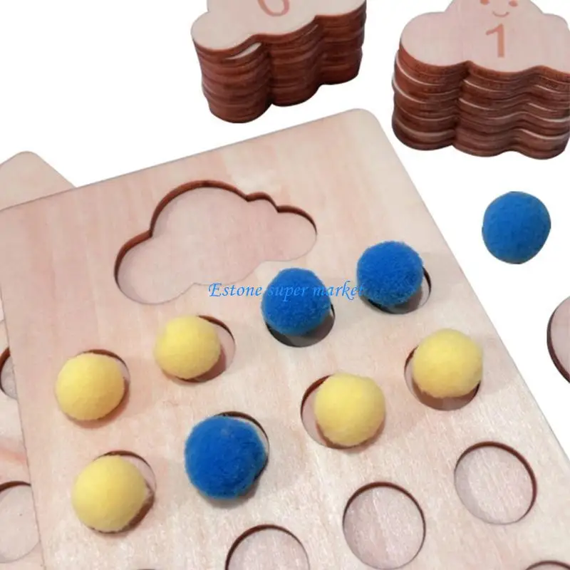 090B Realistisch puzzel houten wiskunde leren voor speelspeelgoed voor creatief kindercadeau