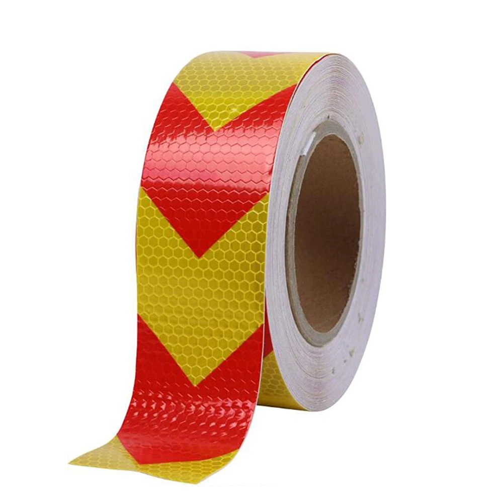 5cmx25m/Roll Self-Adhesive Arrow Waterproof High-Strength Car Reflective Tapes For Trailers