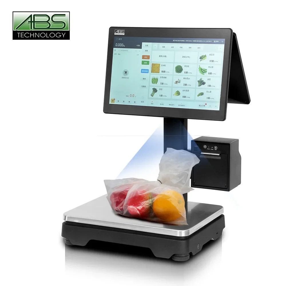 

Hot sale Windows Dual Screen Pos System Intelligent Electronic Touch Scale