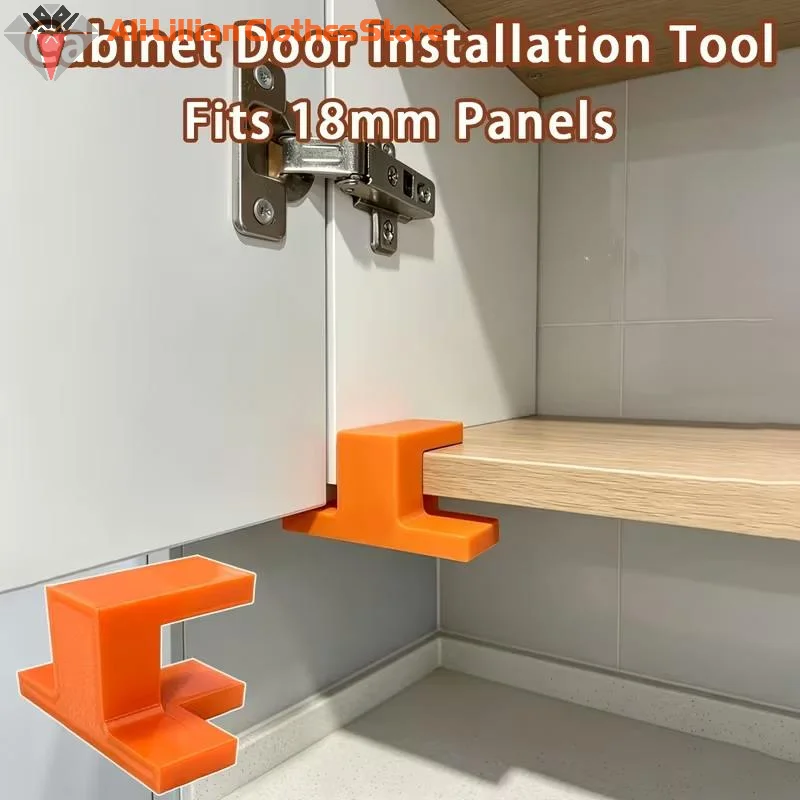 Cabinet Door Jig T-Type Woodworking Locator 18mm Corner Clamping Guide For Floor Ceiling Cabinet Installation
