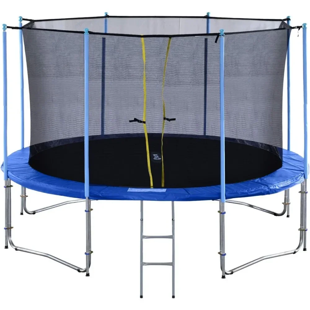 

15 Foot Round Trampoline Heavy Duty With Safety Net for Backyard Large Trampoline Jump Gym Elastic Bed Garden