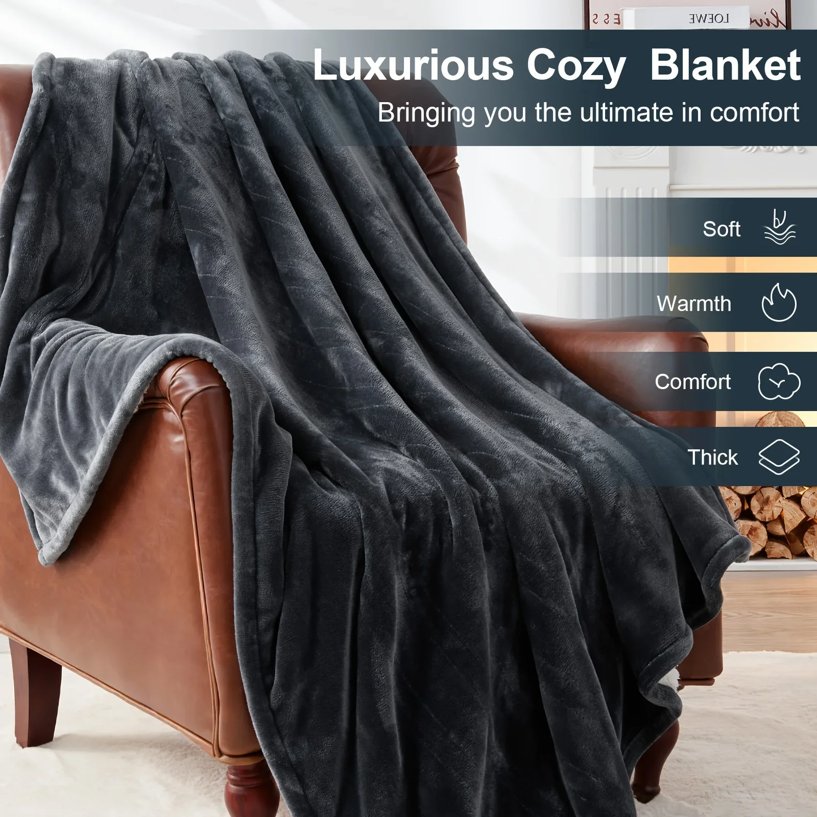 

cashmere Electric Heated Blanket – 3 Adjustable Heating Levels, 4 Timer Settings, UL Certified, Fast-Heating & Machine Washable