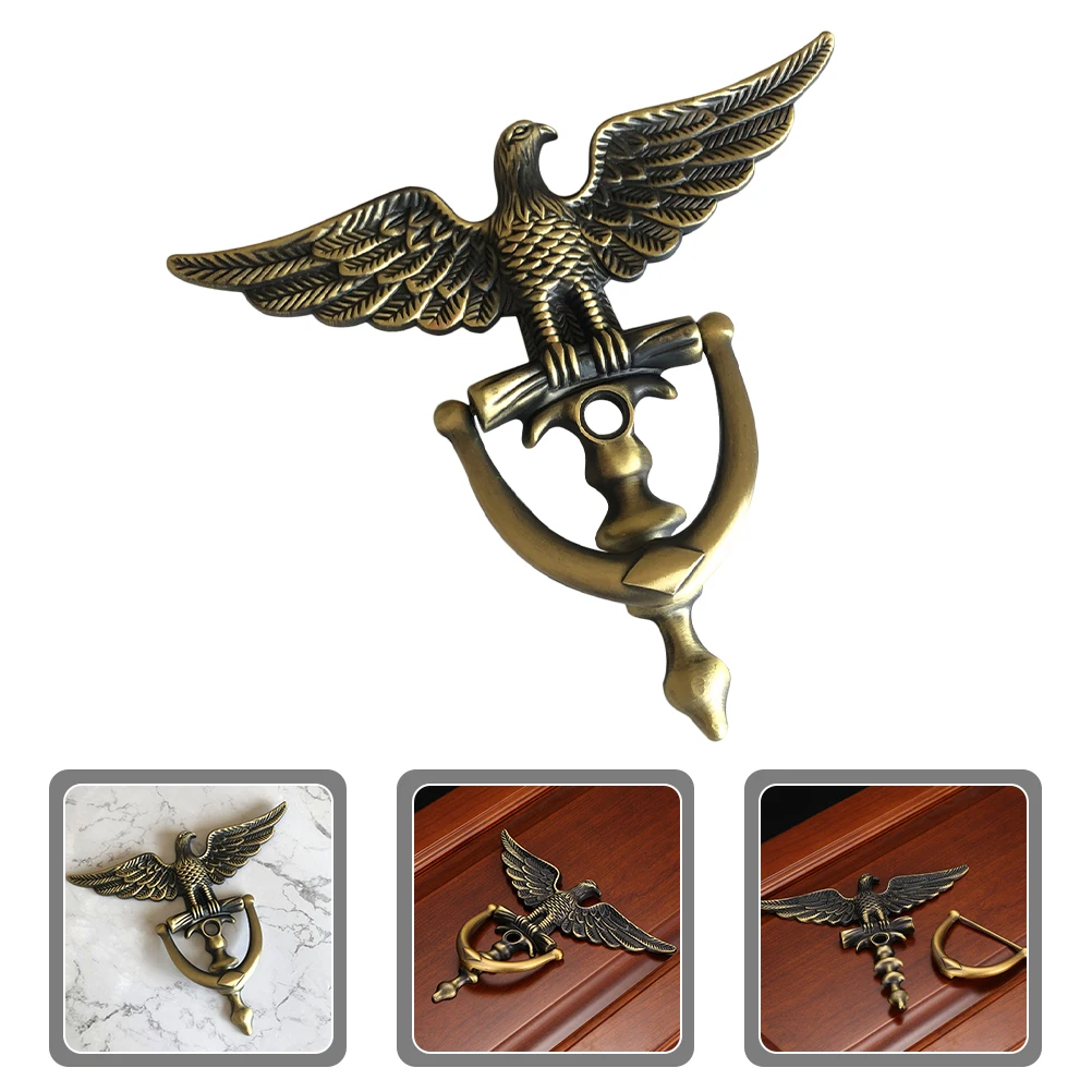 

European Eagle Head Zinc Alloy Hotel Security Knockers With Peephole Home Decoration Gift Retro Design Comfortable Grip Unique