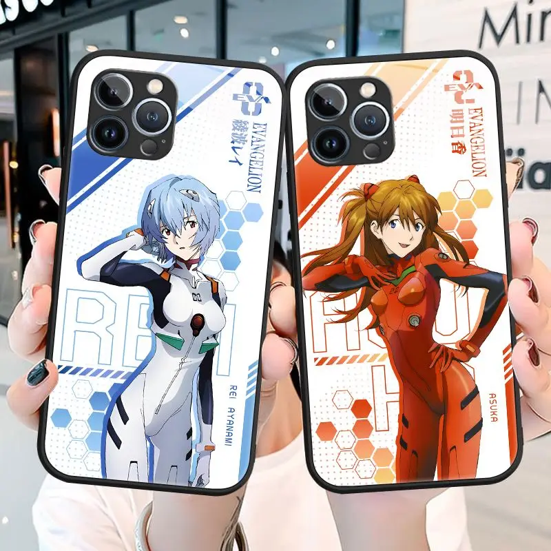 Neon Genesis Evangelion Anime Periphery EVA Asuka Rei New Apple iPhone 15Promax Mobile Phone Case 14/13/12/11 Fall prevention