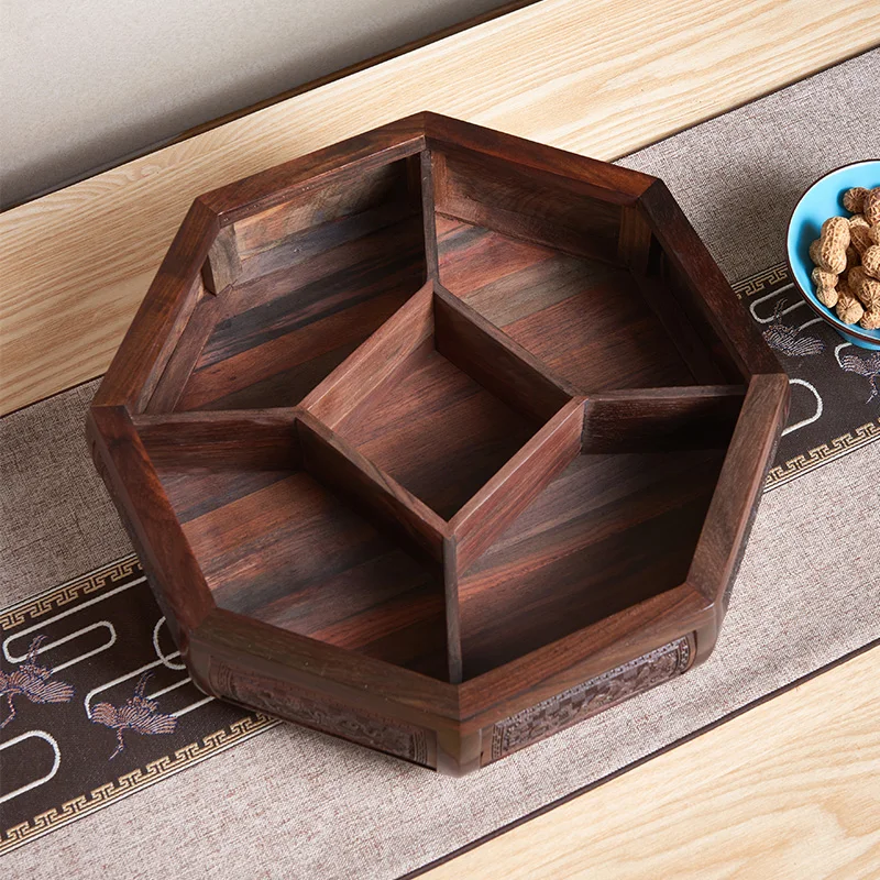 Houten notensnack opbergdoos