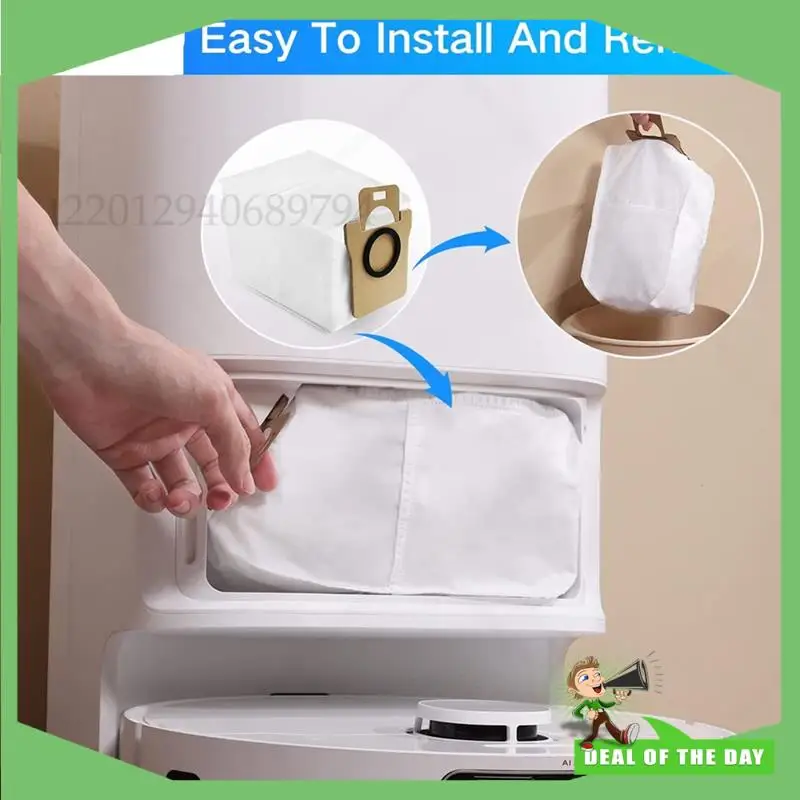 -ABPO 9 peças de acessórios para aspirador de pó robô, sacos de pó de reposição para Xiaomi Dreame L10S Ultra