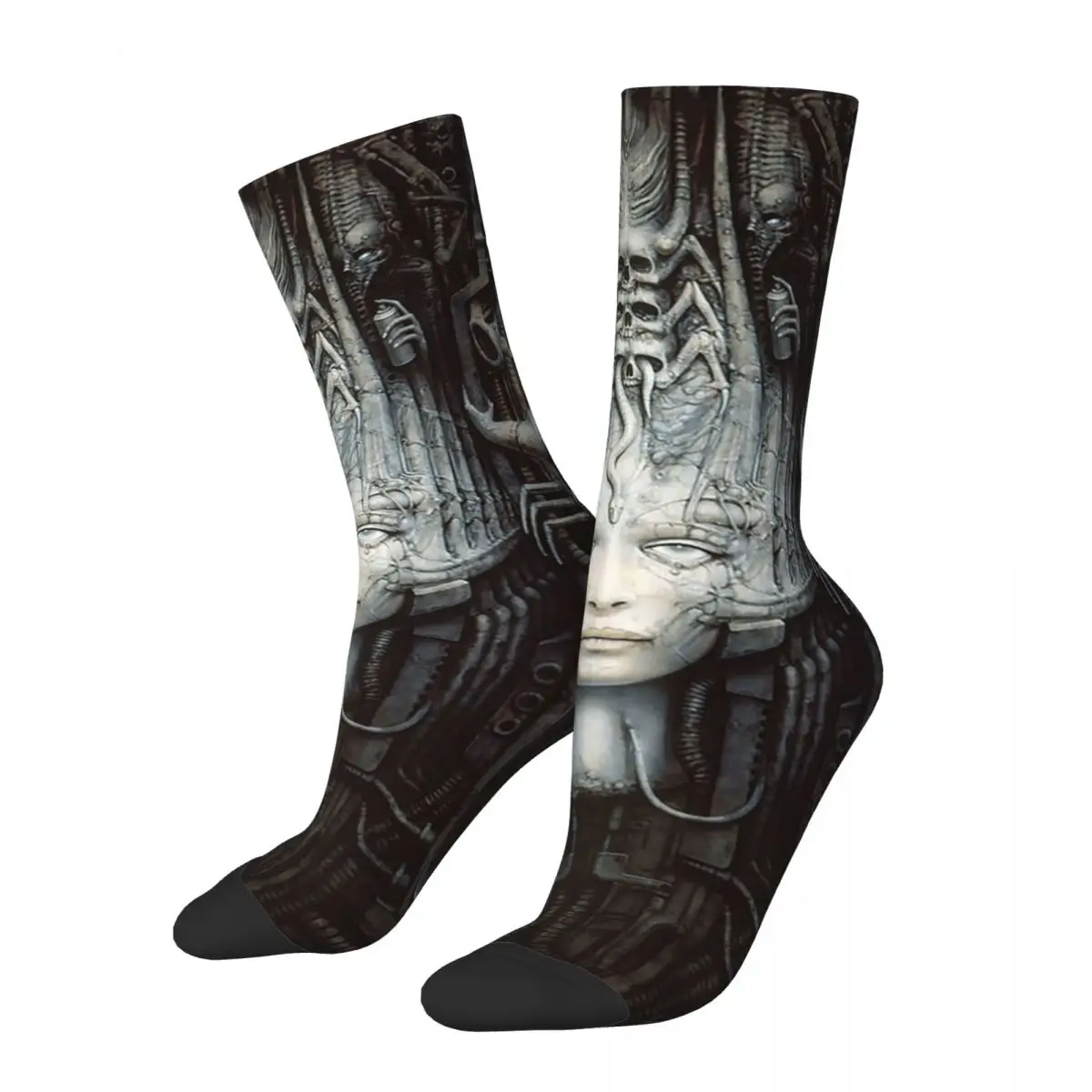 Hr Giger - Li - Painting Socks Harajuku Sweat Absorbing Stockings All Season Long Socks Accessories for Unisex Gifts