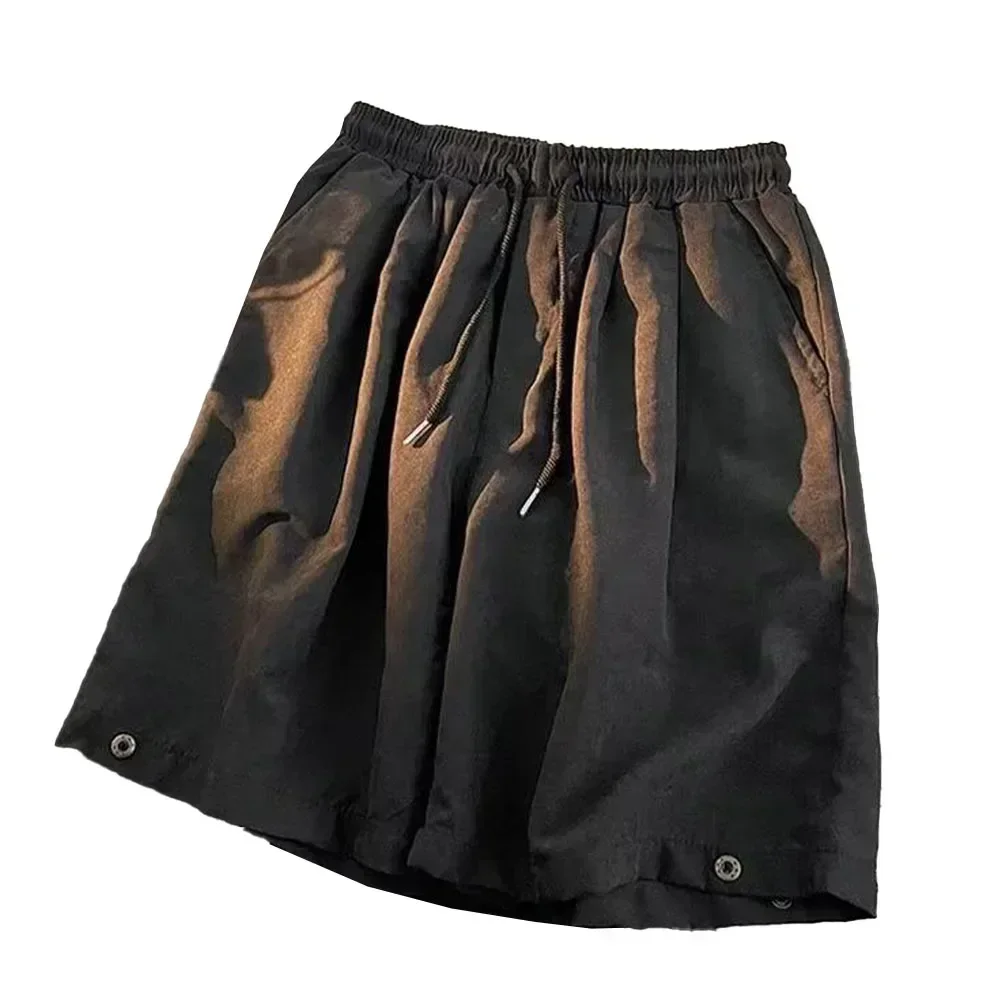 

Casual Outings Black Men Vintage Shorts Men Loose Straight Shorts Casual Shorts Knee Length Design Multiple Sizes Available