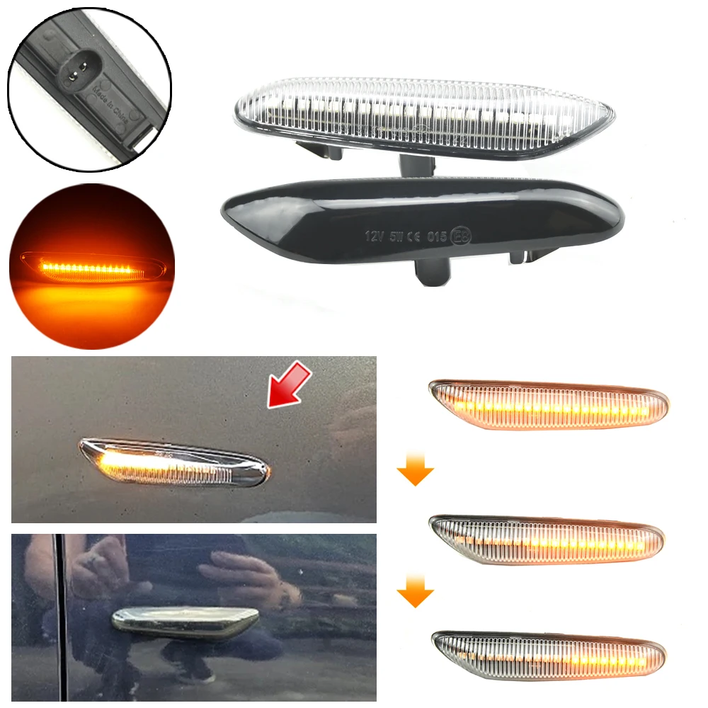 جديد LED الجانب ماركر مصباح مصباح إشارة ديناميكية لسيارات BMW 3 سلسلة E90/E91/E92/E93 (وليس M3) #5