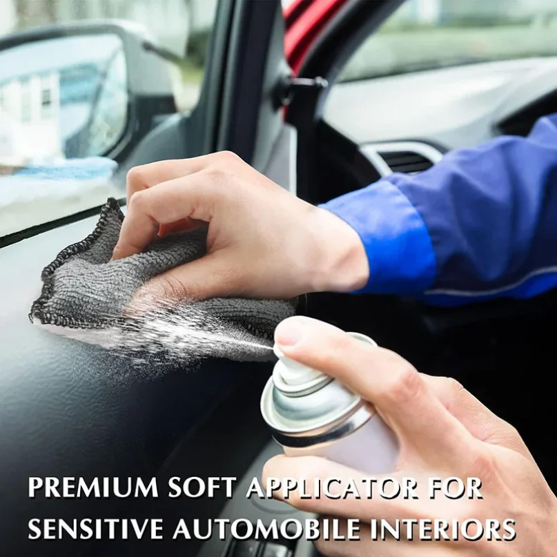 2-10Pcs Soft Double Side Microfiber Scrubbing Sponge Car Leather Cleaning Microfiber Towel Wax Sponge Auto Detailing Tools
