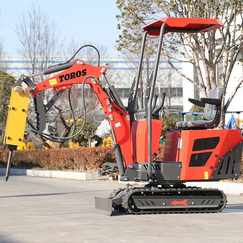 TOROS 1Ton 0.8T Multi Purpose Dig customized mini excavator Imported Engine Bager Pilot Control Escavatore