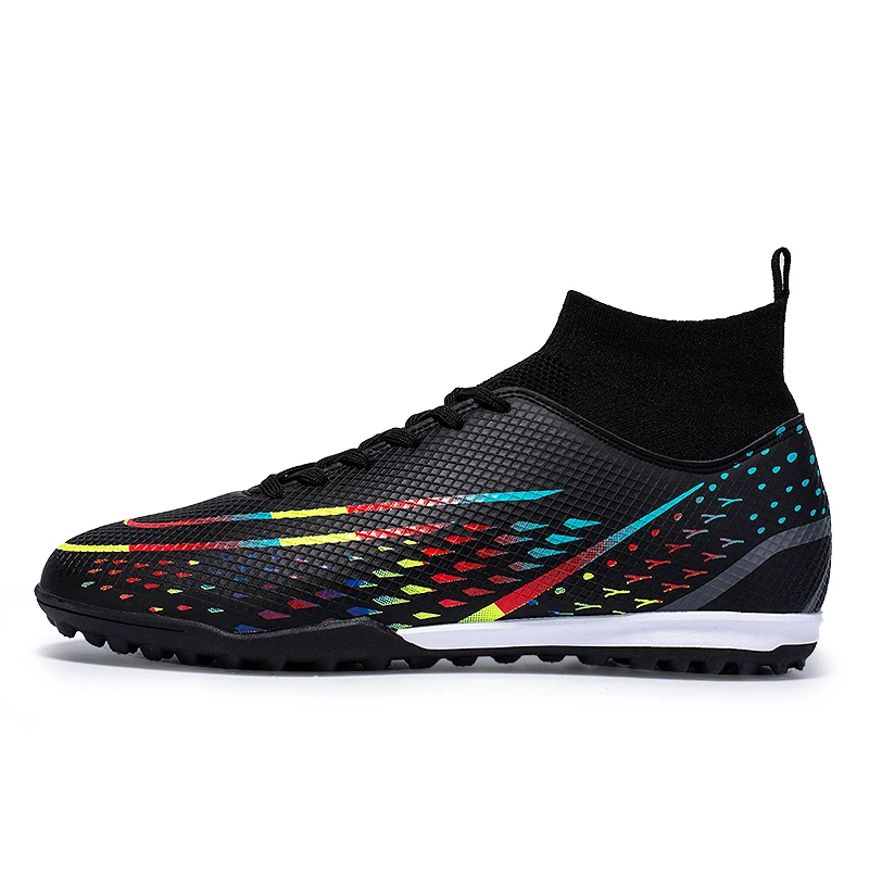 

2025 Football Shoes Men's High-Top Best Quality Soccer Shoes Professional Training Durable Football Boots Outdoor Grass Anti-Sli