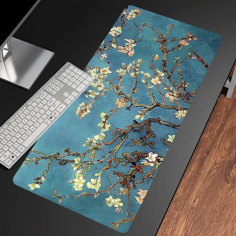 Van Gogh Oil Painting The Starry Night Mouse Pad Gaming Laptops Keyboard Mat Deskmat Pc Accessories Desk Protector HD carpet xxl