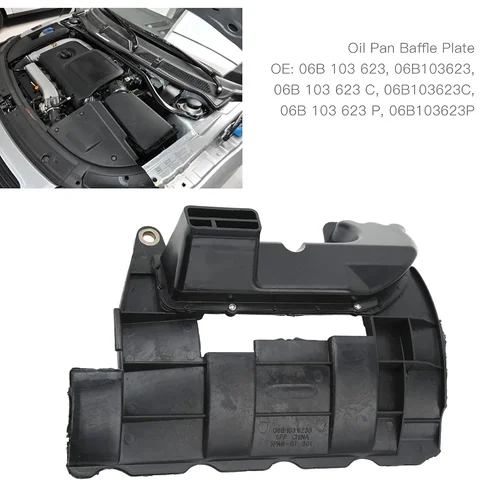 Imagen 1 del producto 06B 103623 06B 103623 C 06B 103623 Placa deflectora de cárter de aceite estándar OEM P de alta resistencia para placa deflectora de cárter de aceite A3 A4 A6 negra