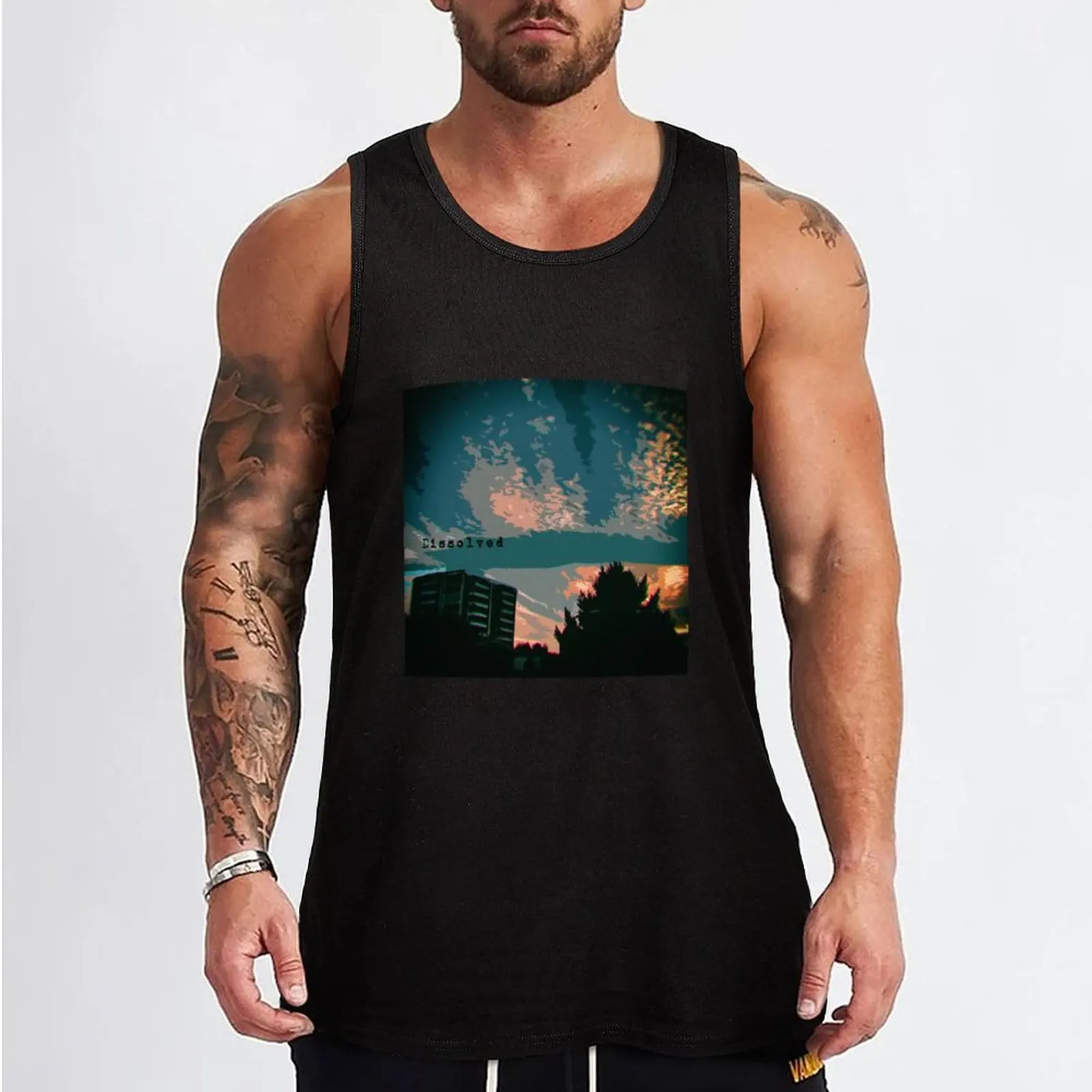 Dissolved: House and Tree Tank Top gym t-shirts man Bodybuilding clothing man Clothing anime gym