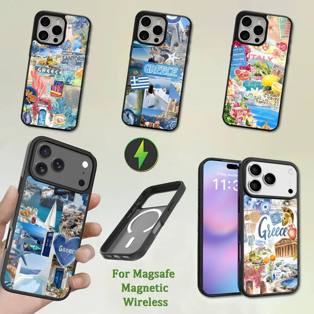 

Greek Aegean Sea Art Phone Case For iPhone 13,12,11,16,15,17,14,Pro,Max,Plus,Mini,Magsafe,Magnetic Wireless Charging