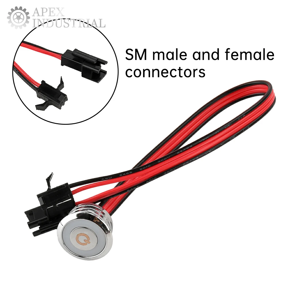 Interruptor controlador de botão com sensor de toque DC3.7-24V Dimmer Touch Dimmer Controller 5.5*2.1mm Plug LED Light Strip Interruptor embutido