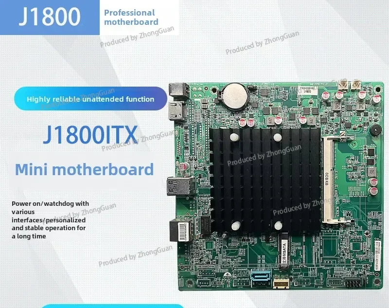 J1800 Industrial Control Main Board Fanless Low Power Consumption ITX Industrial Main Board DDR3 Simple Can Be Expanded