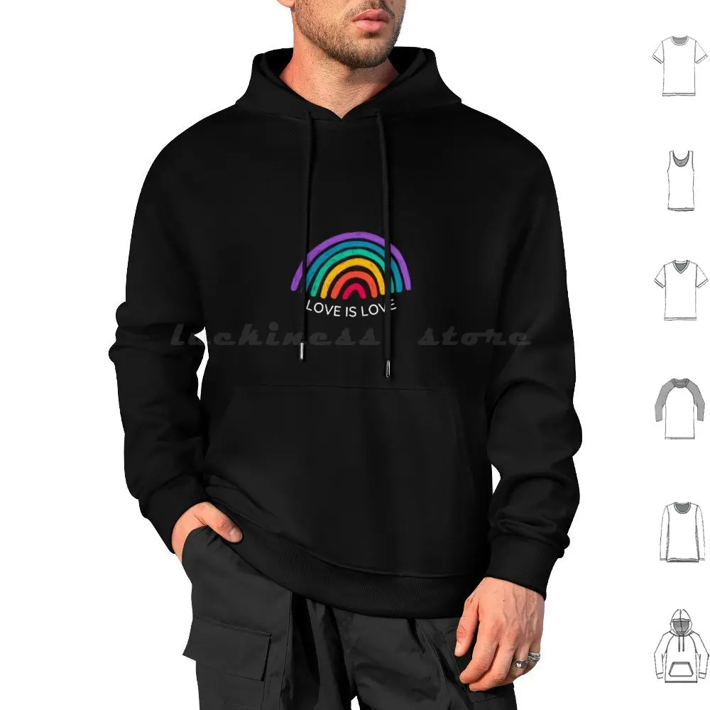 Love Is Love-Pride Design Hoodie cotton Long Sleeve Pride Trans Proud Equality Bi