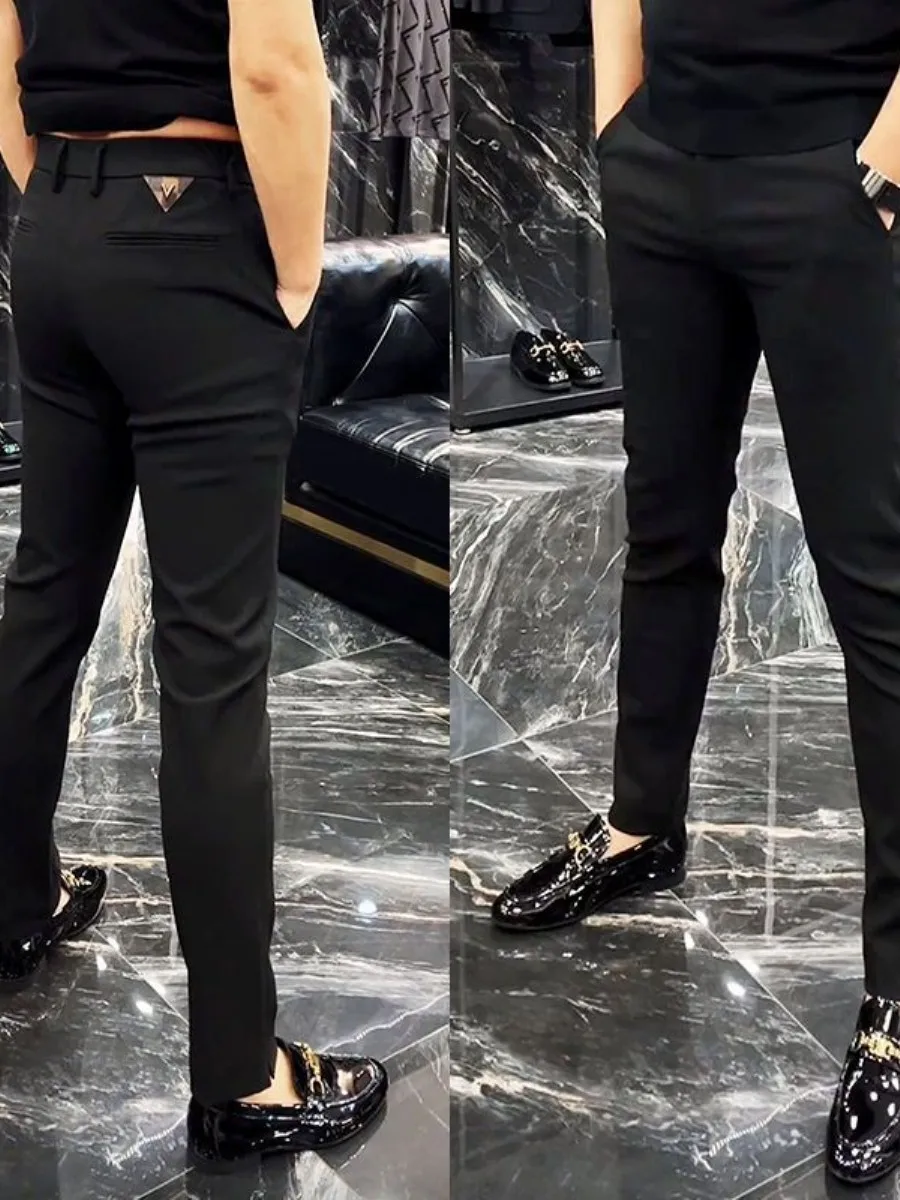 

Мужские брюки Slim Fit: Новинка Весна-Осень 2026, повседневные брюки в европейском стиле, модные, с разрезами, для делового и повседневного образа, Cleanfit