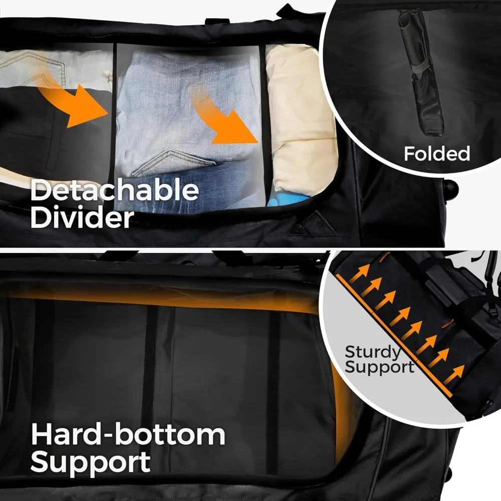 حقيبة سفر متينة مقاومة للماء من القماش الخشن، باللون الأزرق الأردوازي، مثالية للمغامرة والأنشطة الخارجية #3