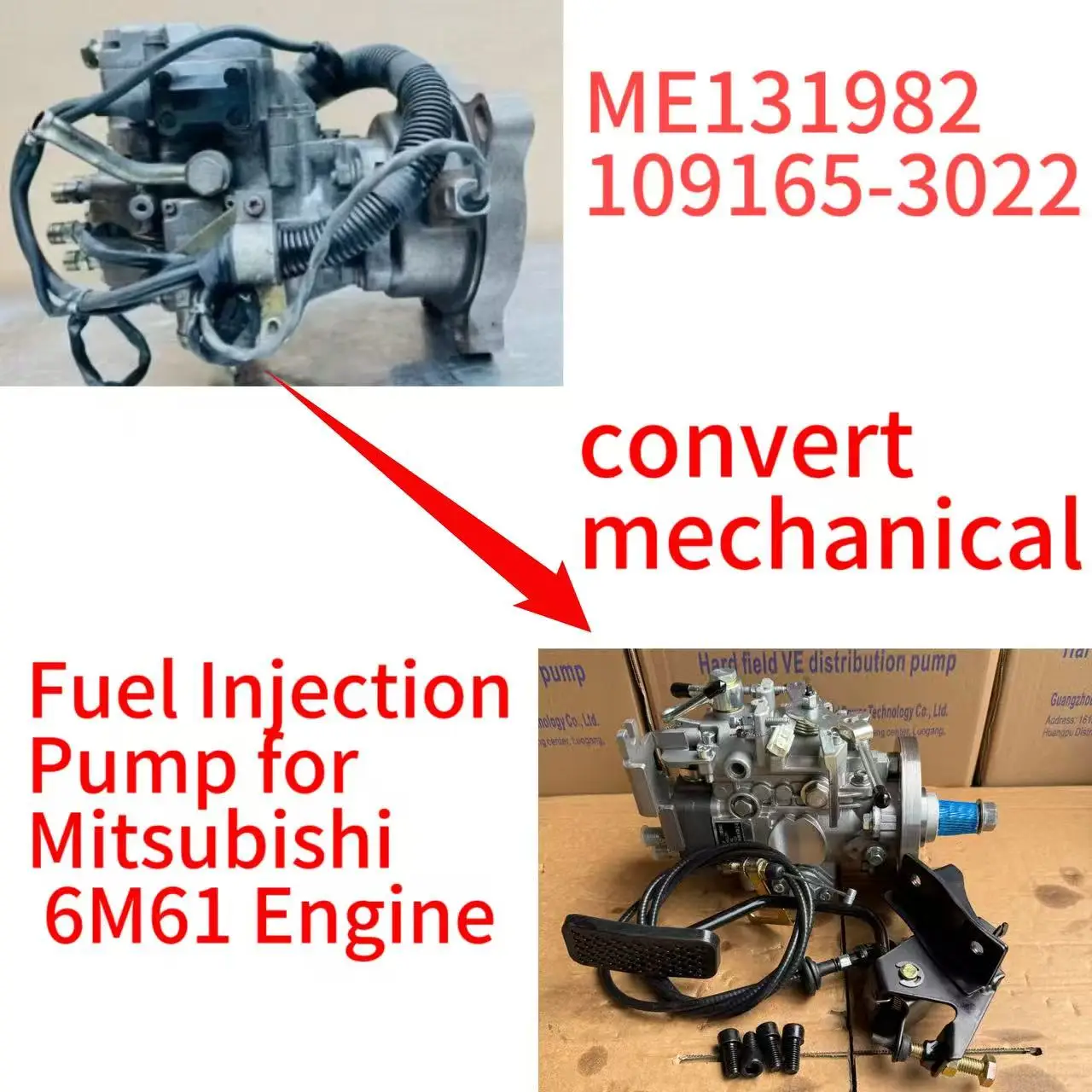 6m61 Electronic Fuel Pump Me131982 109165-3022 6m61 Engine Injection Pump Electronically Controlled Fuel Pump Conversion Mechanical Fuel Pump Custom Production