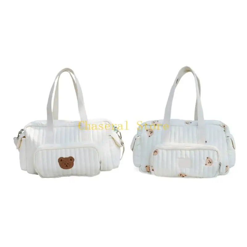 

E7CE Portable Mummy Bag for Baby Necessities Fashionable & Large Capacity Travel Carrying Case Organiser Handbag