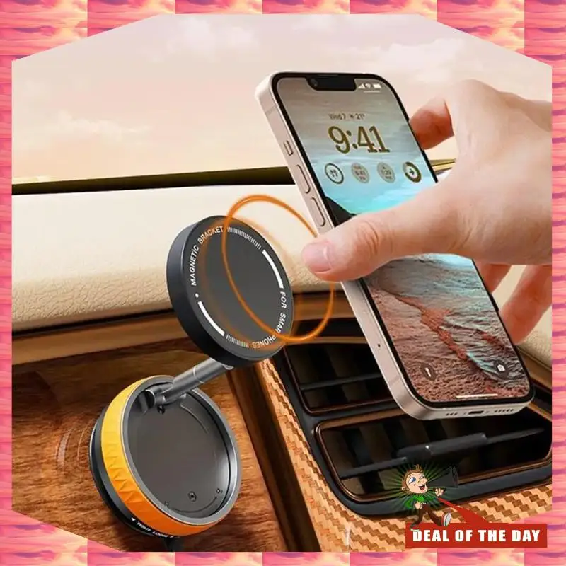 24-Hour Delivery 360 Degree Rotating Vacuum Suction Cup Magnetic Mobile Holder Phone Car Suction Folding Navigation Holder