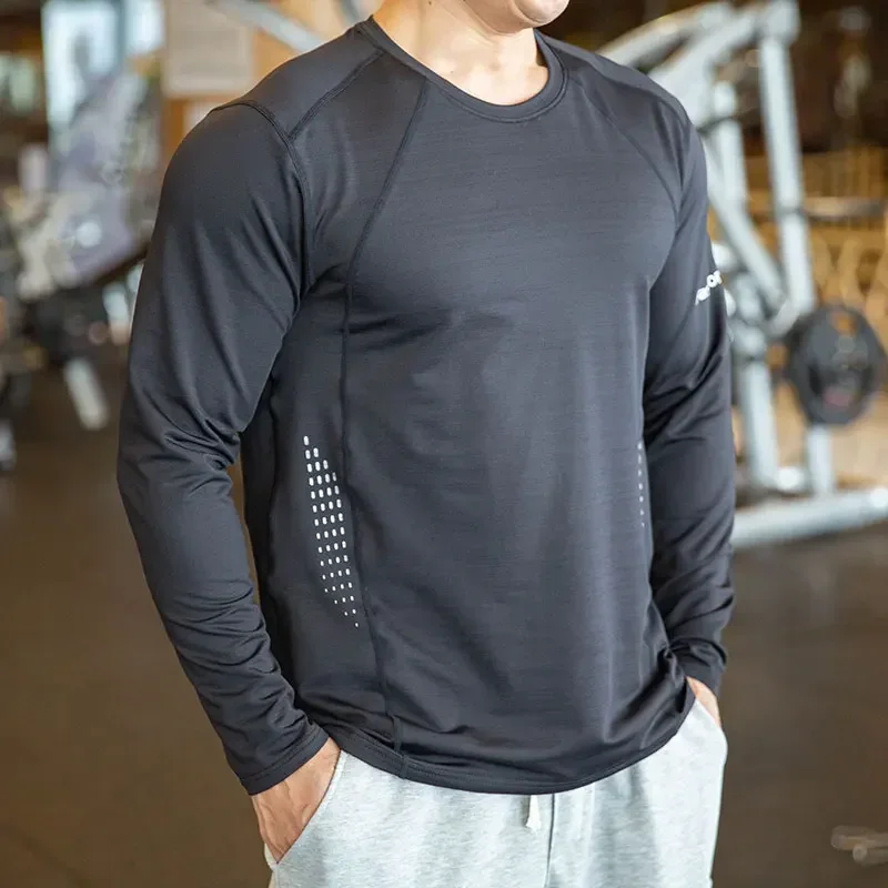 Hohe Qualität Lauf Shirt Tops Kleidung Männer Gym Sport T-shirt Quick Dry Kompression Swearshirt Fitness Atmungsaktive Sportswear