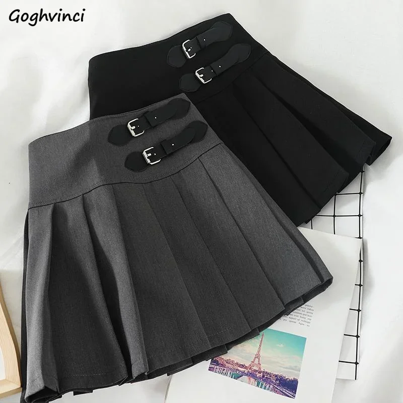 

Pleated Skirts for Women Mini Solid Summer Females All-match Daily Casual Fashion Ulzzang Style College Aesthetic Classic Ins