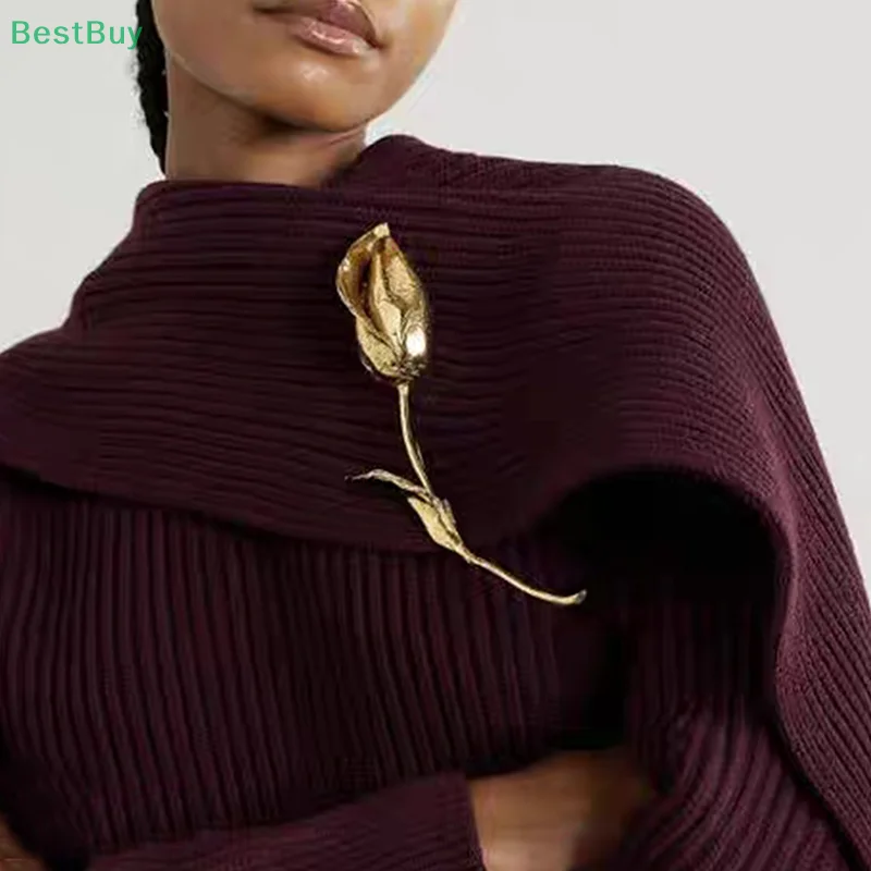 

Elegant Temperament Tulip Flower Brooch Exquisite Alloy Pin Clothing Accessories Fashion Tulip Brooch Versatile Corsage Gifts