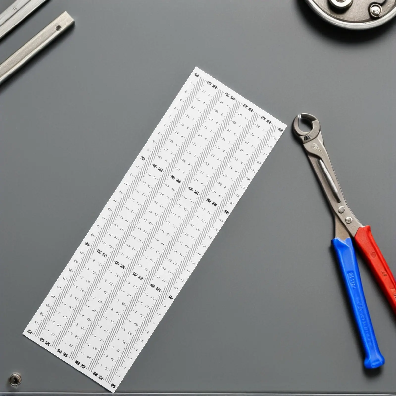 20Pcs Adhesive Measuring Tape Waterproof Flexible PVC Self Adhesive Ruler Sticker for Workbench Kitchen Workshop Precise