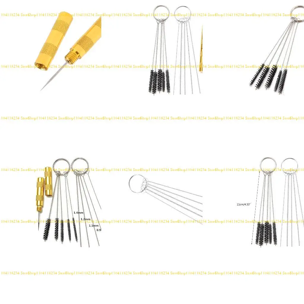 

P9FB 11 Pieces Cleaning Brush Cleaning Tools Carburetor Cleaning Brush or Cleaning for Clean Nozzles