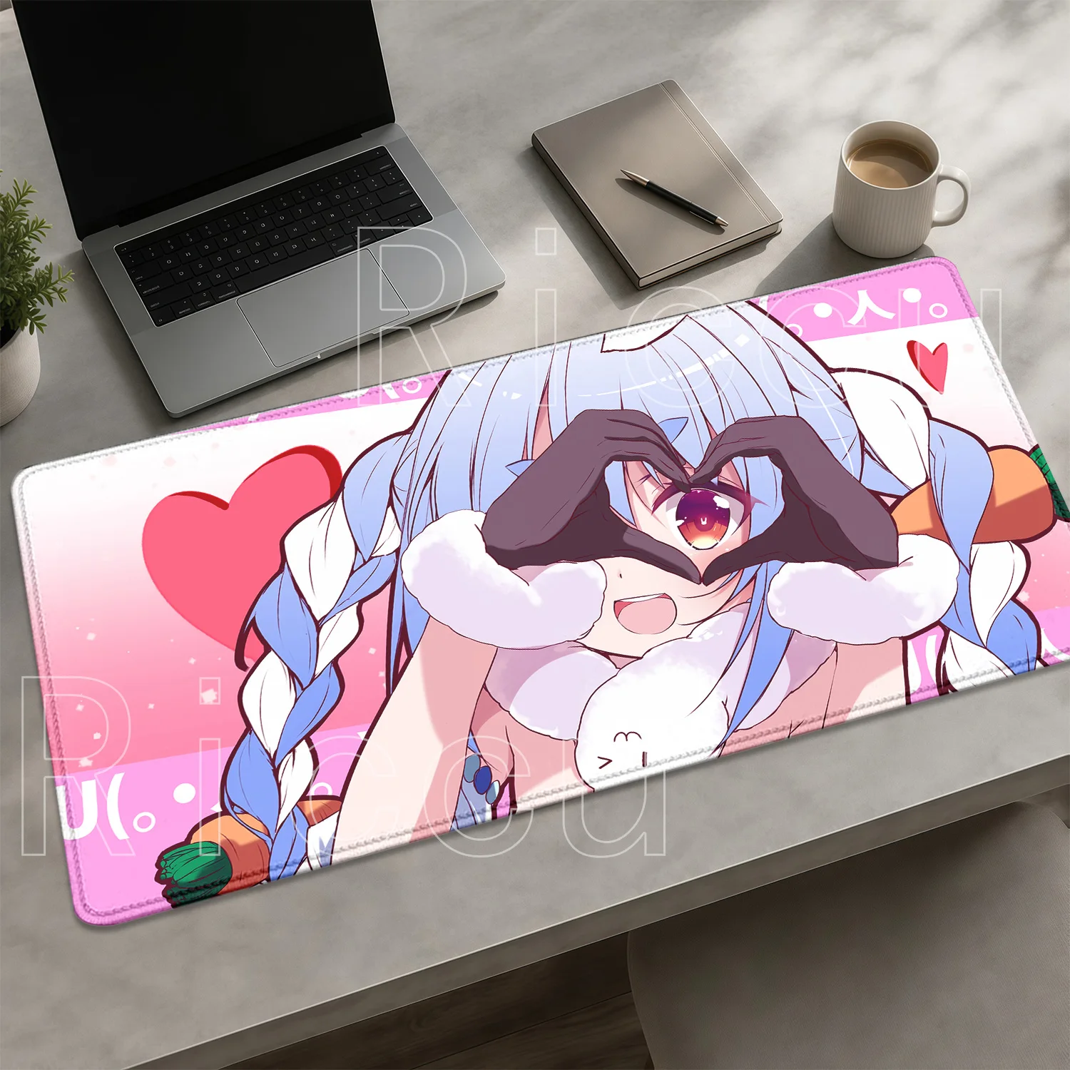 Hololive Usada Pekora Mousepad Gaming Keyboard Anime Girl Office Accessories Gaming Computer Non-slip HD Printing XXL Desk Mat
