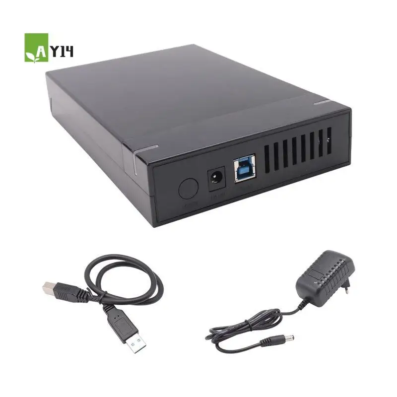 AY14 -HDD Case SATA To USB 3.0 Adapter External Hard Drive Disk Enclosure 3.5 Inch SSD Disk 10TB HDD Box For PC Lapop