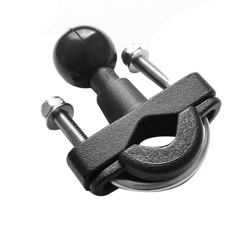 Motorcycle Handle Bar Rail Mount 37mm Width U-Bolt Mounting Base with 1 Inch Ball for Gopro GPS Work for Ram Mounts