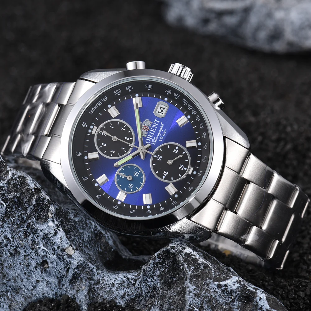 Fashion AAA Orient Original Watches For Mens Luxury Multifunctional Chronograph Luminous Auto Date Wristwatch AAA Male Clocks