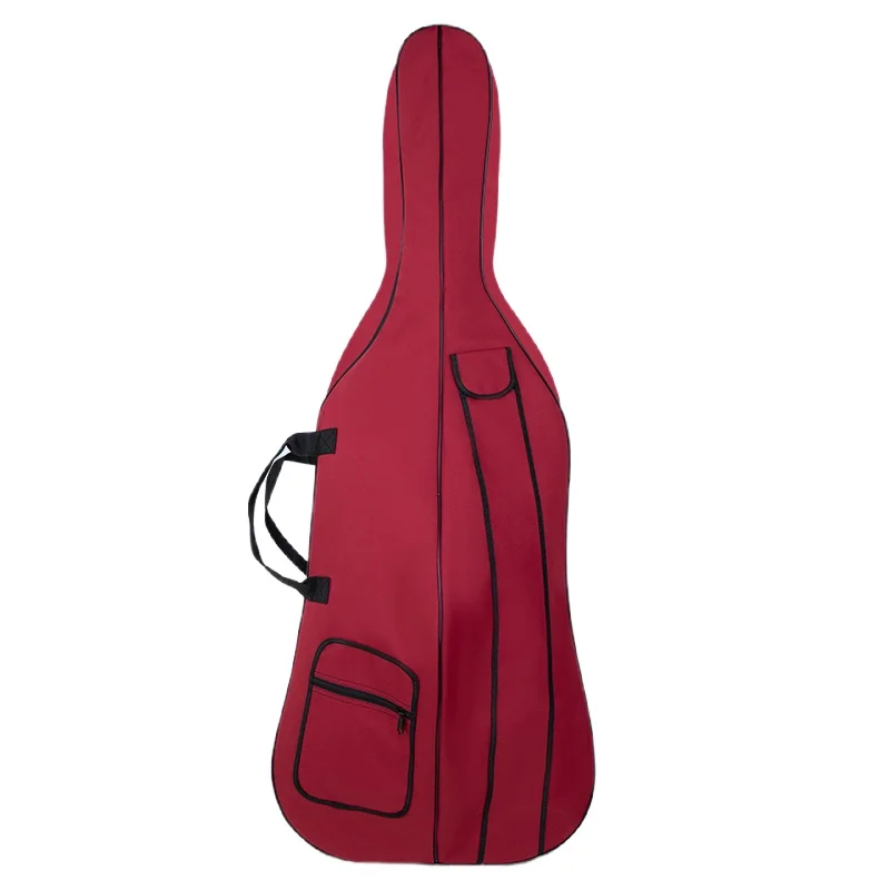 STJ Leichter Cello-Rucksack mit Doppelschultergurten, Cello-Tasche aus Oxford-Gewebe, wasserabweisende Musikinstrumententasche