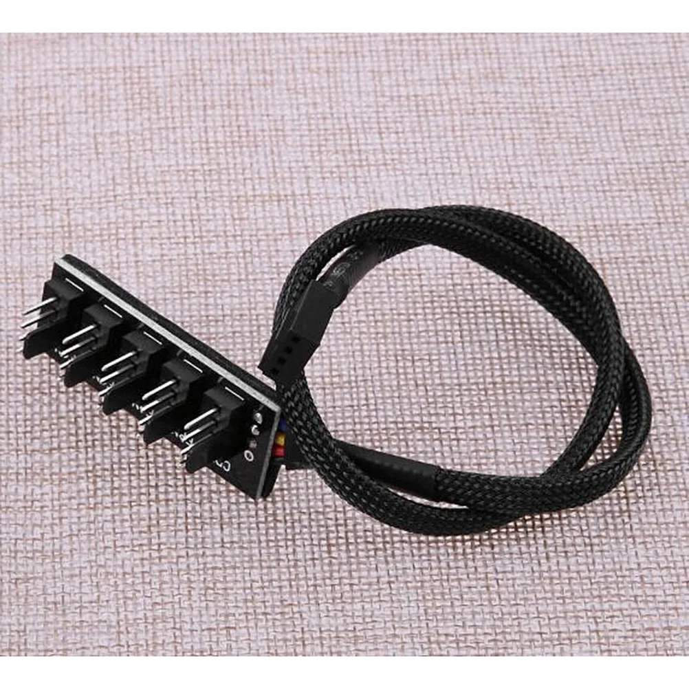 

5 pc Motherboard Extension Adapter Splitter Cable Fan Connector 4-Pin Cable PWM Interface Notebook Cooler