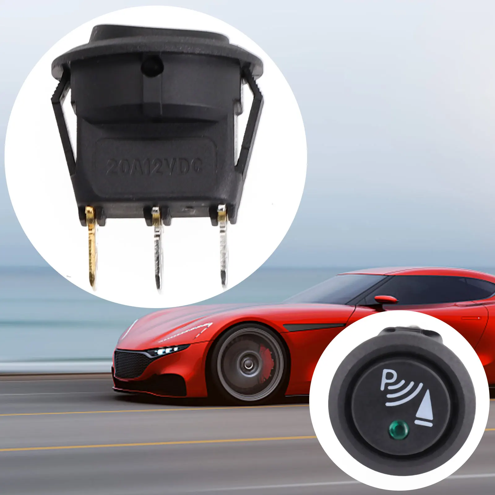 High Quality Switch Sensor Switch Car 3 Pin Rocker Eye Reversing Front Rear Walking Parking Off Plastic + Metal