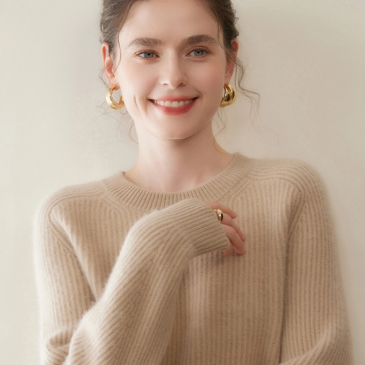 2025 Autumn Winter New 100% Cashmere Sweater Women\'s O-Neck Thicken Warm Sweaters Female Loose Size Knit Pullover Bottoming Tops
