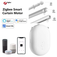 ZigBee 3.0 Curtain Robot Driver Roman Rod I Type Curtain Motors Compatible Tuya Smart Life Remote Alexa Google Voice Control