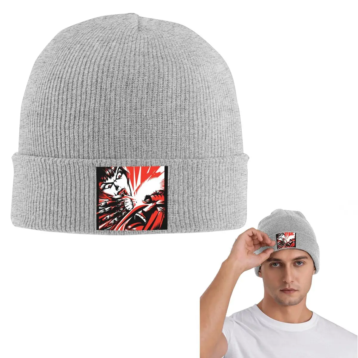 

KMFDM теплая вязаная шапка модная шапка-капот осень-зима уличные шапки шапки для взрослых унисекс