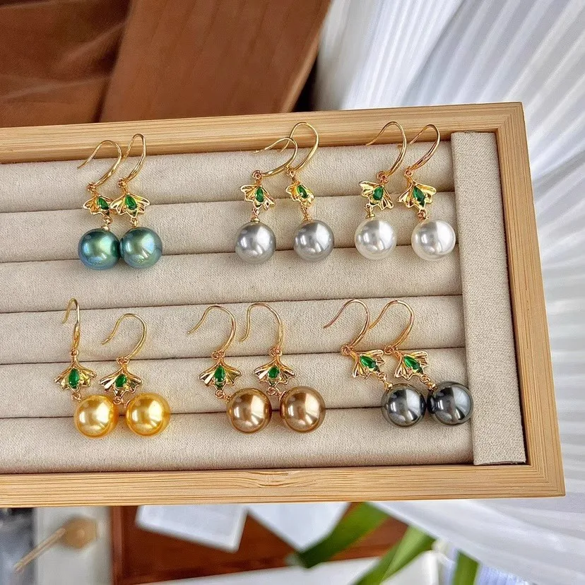 

6 colors Shijia shell pearl earrings fashion versatile temperament earrings women