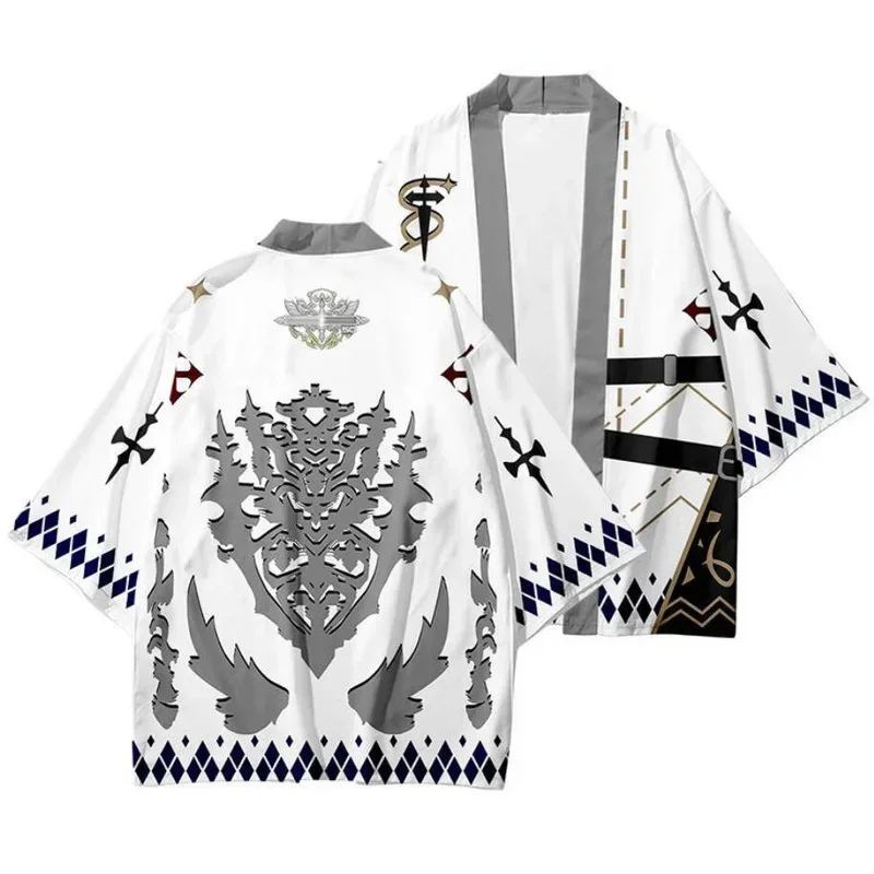 New Final 14 XIV 티셔츠 Ala Mhigo Haori 기모노 Anime T 폴리 에스터 여름 반팔 티셔츠 MN1