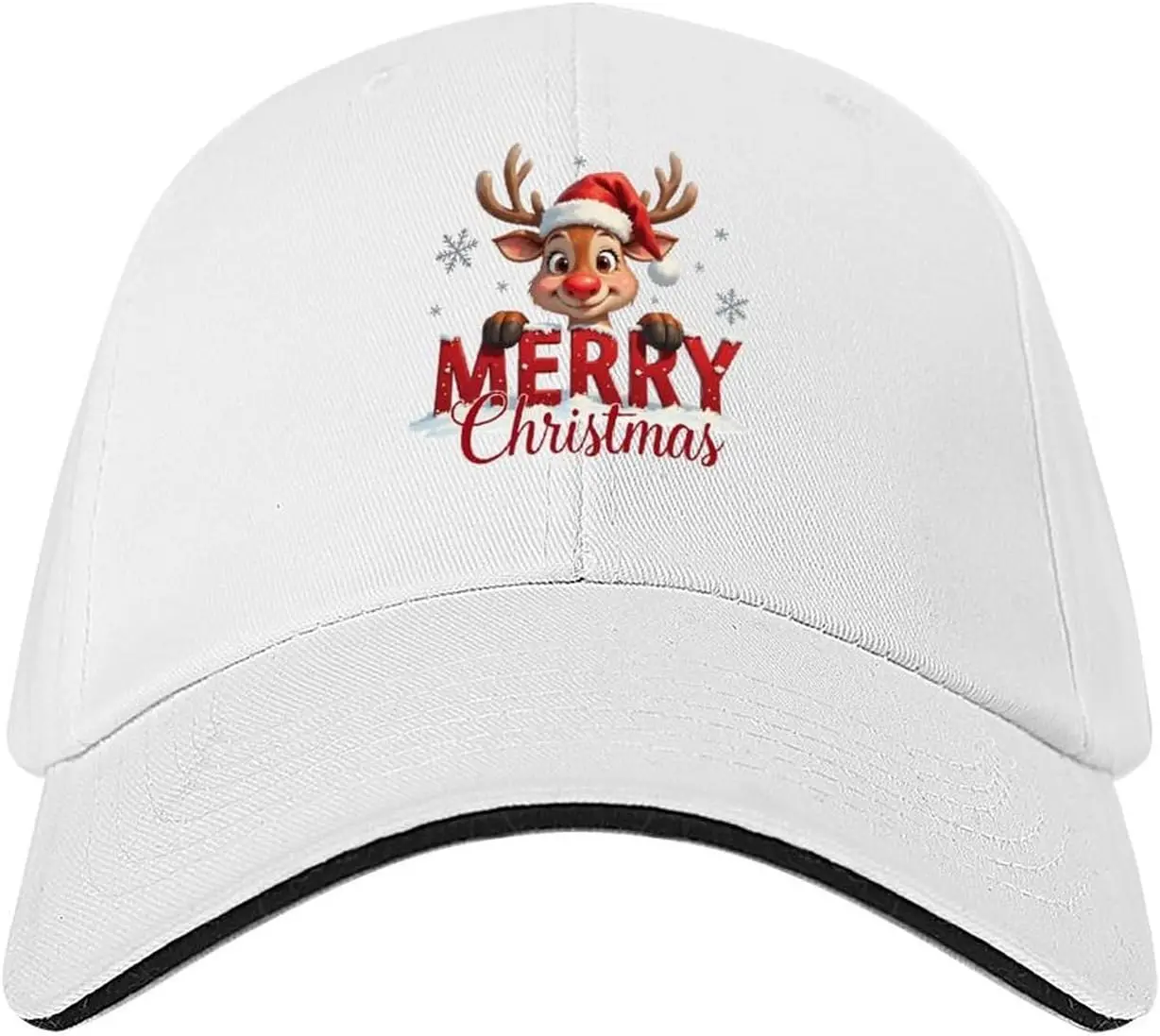 

Рождественская бейсболка с оленями и Рождеством, полиэстер, регулируемая, в мультяшном стиле, унисекс для взрослых