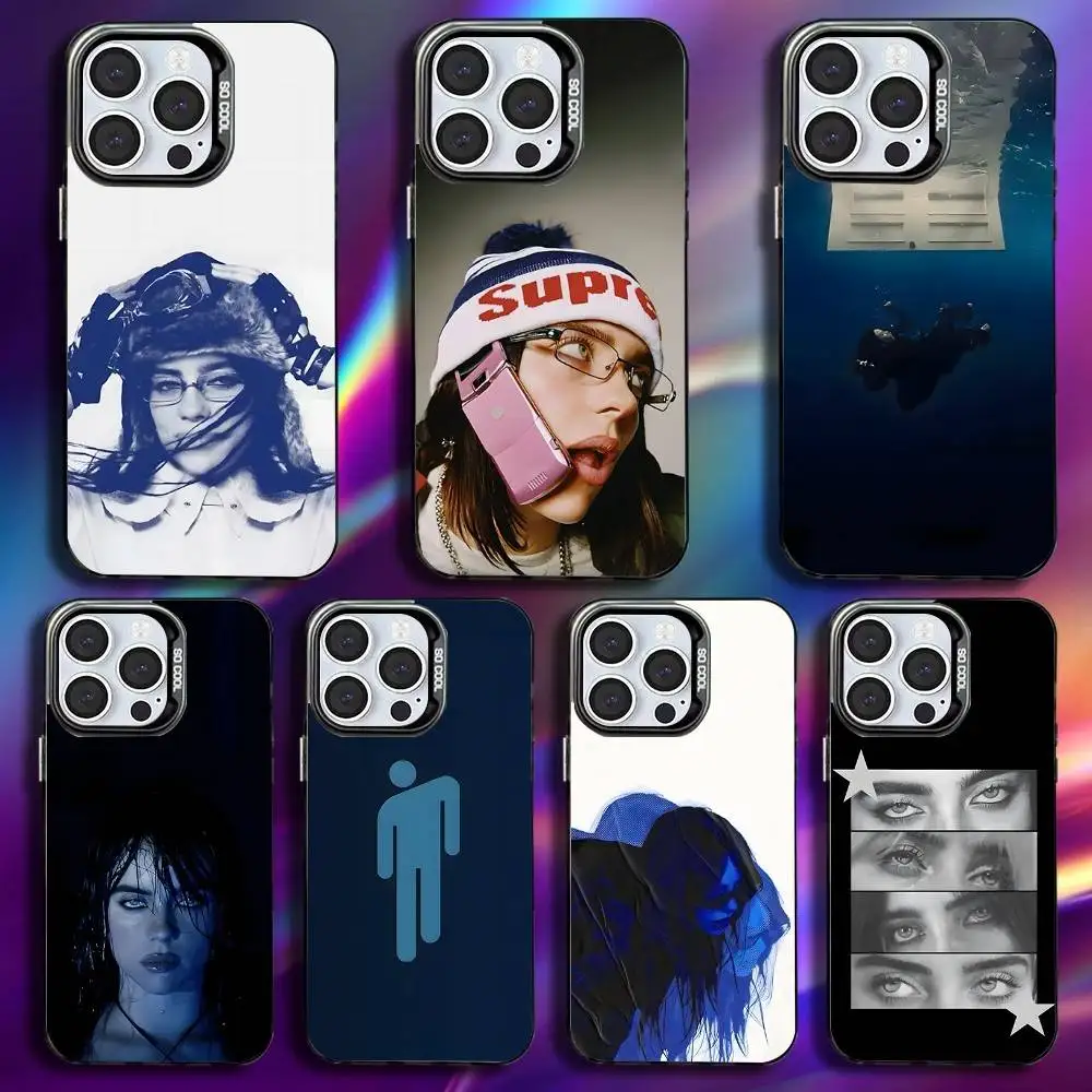 

H-Hard And Soft B-Billie-ES Phone Case For iPhone 16,15,14,13,12,11,Pro,Max,Plus,Mini,XS,SE Anti Fall Black Matte Hard Bumper
