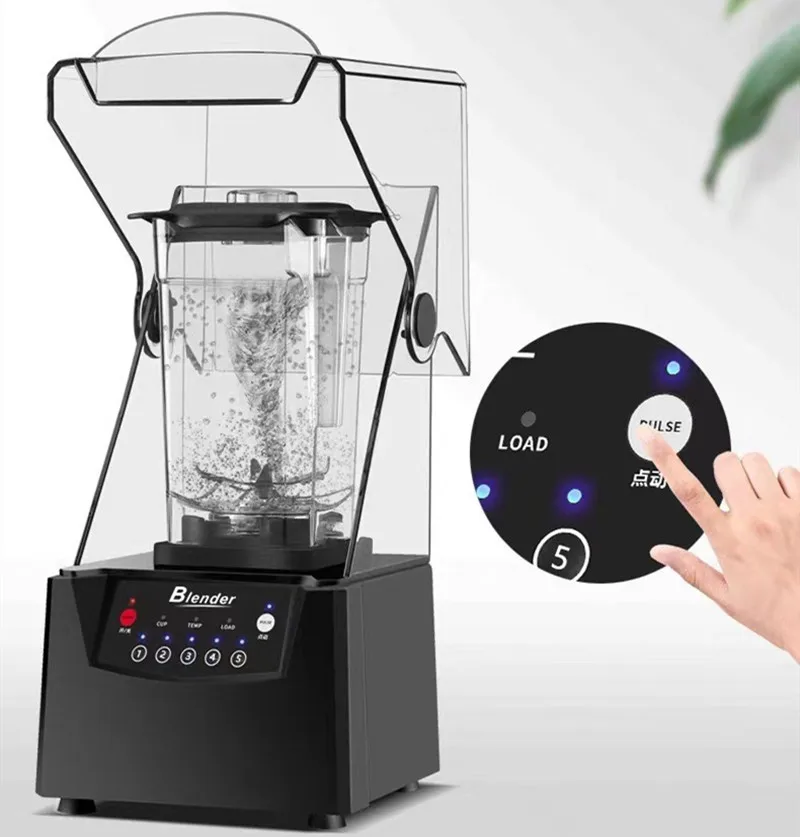 Soundproof Cover Cooking Machine, misturador silencioso, espremedor inteligente, quebrar a parede Smoothies e gelo esmagado, loja de chá de leite
